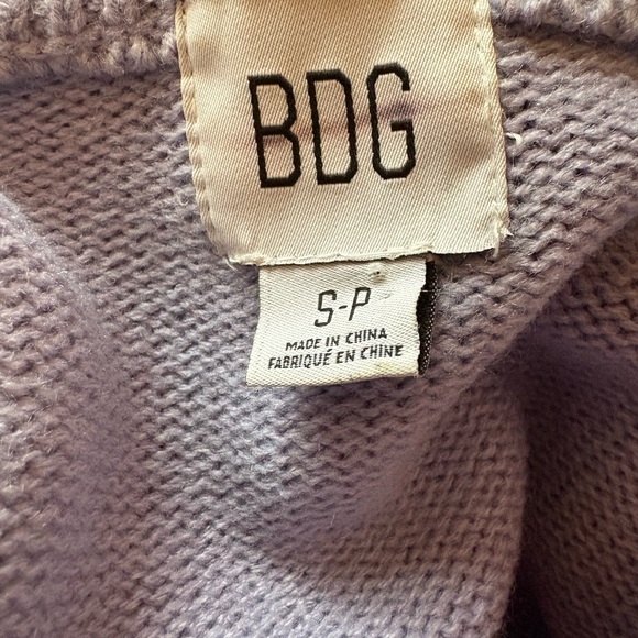 Urban Outfitters BDG Jesse Half-Zip Sweater Lavender Stars Women's Sweater - Picture 4 of 4